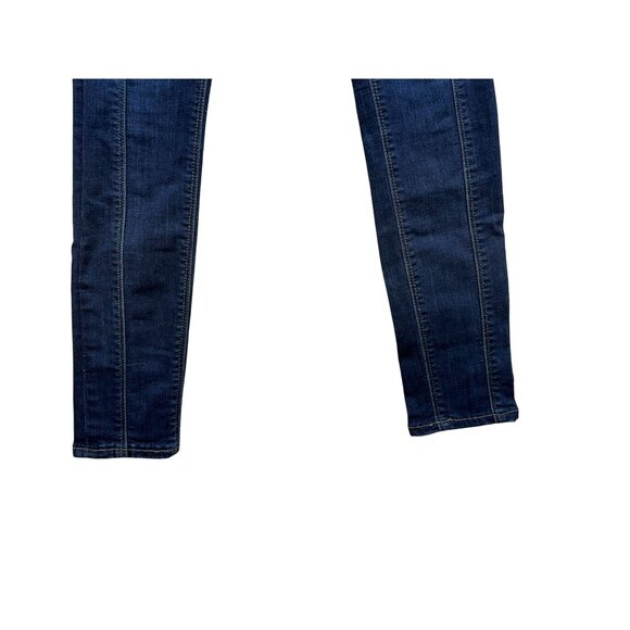 Express Denim Perfect Mid Rise Ankle Legging Stretch Jeans Size 0R Blue - Picture 7 of 13